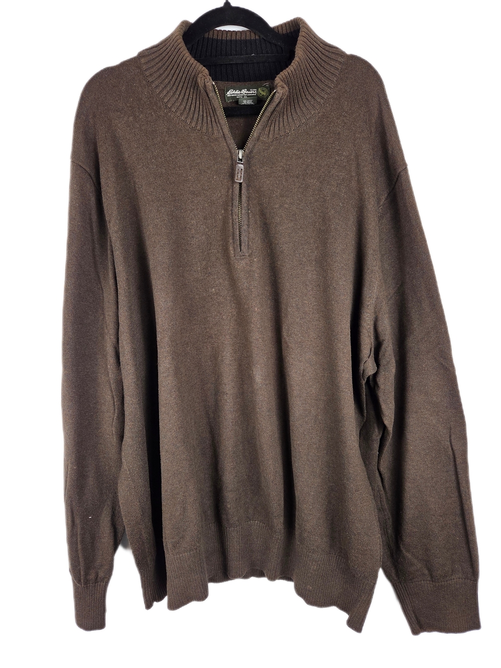 Eddie Bauer Brown Quarter-Zip Men's Sweater